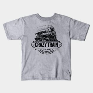 Crazy Train: Rock and Roll Steam Engine Kids T-Shirt